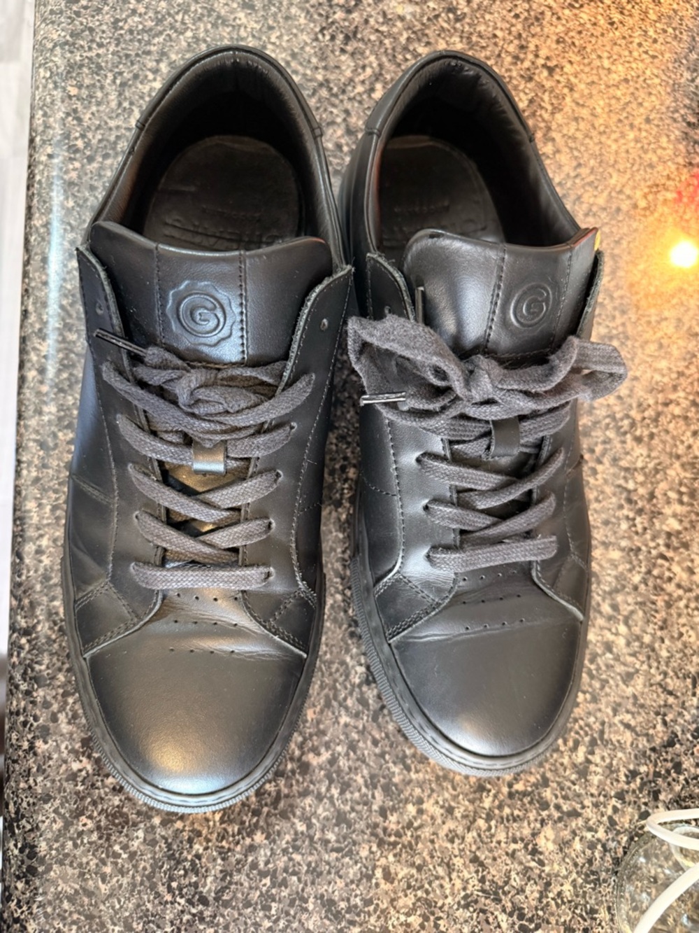 Greats Men's Black Leather Low-Top Sneakers